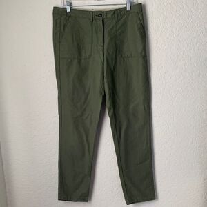 LOFT Marisa Linen Blend Forest Green Women’s Pants Size 6